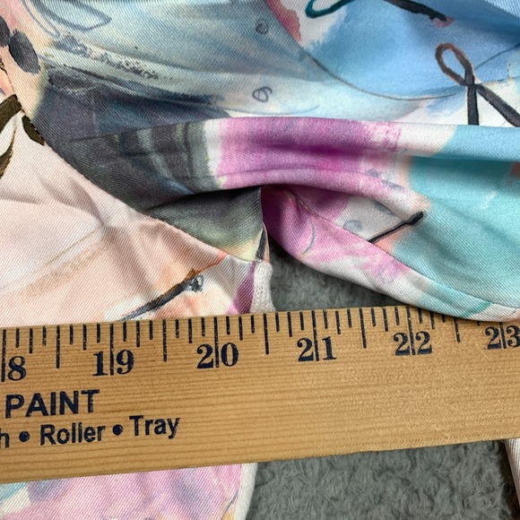 Ted Baker Ryvir Cardigan Women's 3 Ivory Multi Woven Detail Printed Button Front - Picture 9 of 11